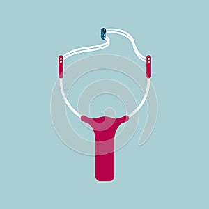 Vector drawn slingshot.